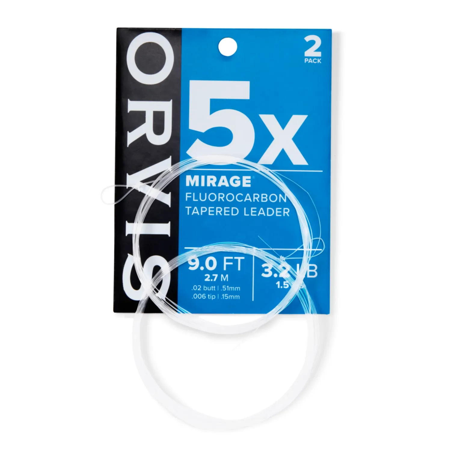 Orvis Mirage Knotless Leader 2 Pack, Size: 9ft 1X