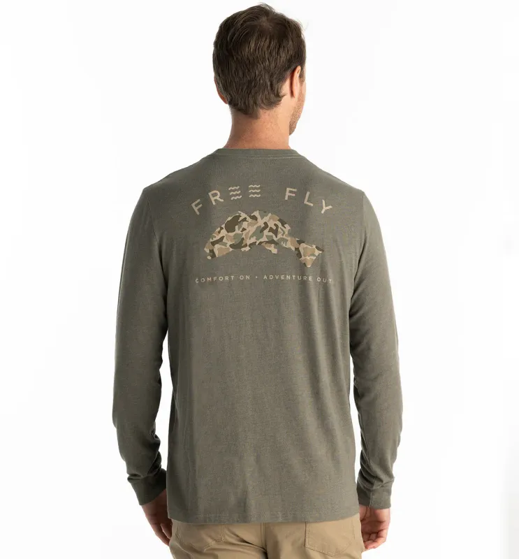 Free Fly Redfish Camo Long Sleeve