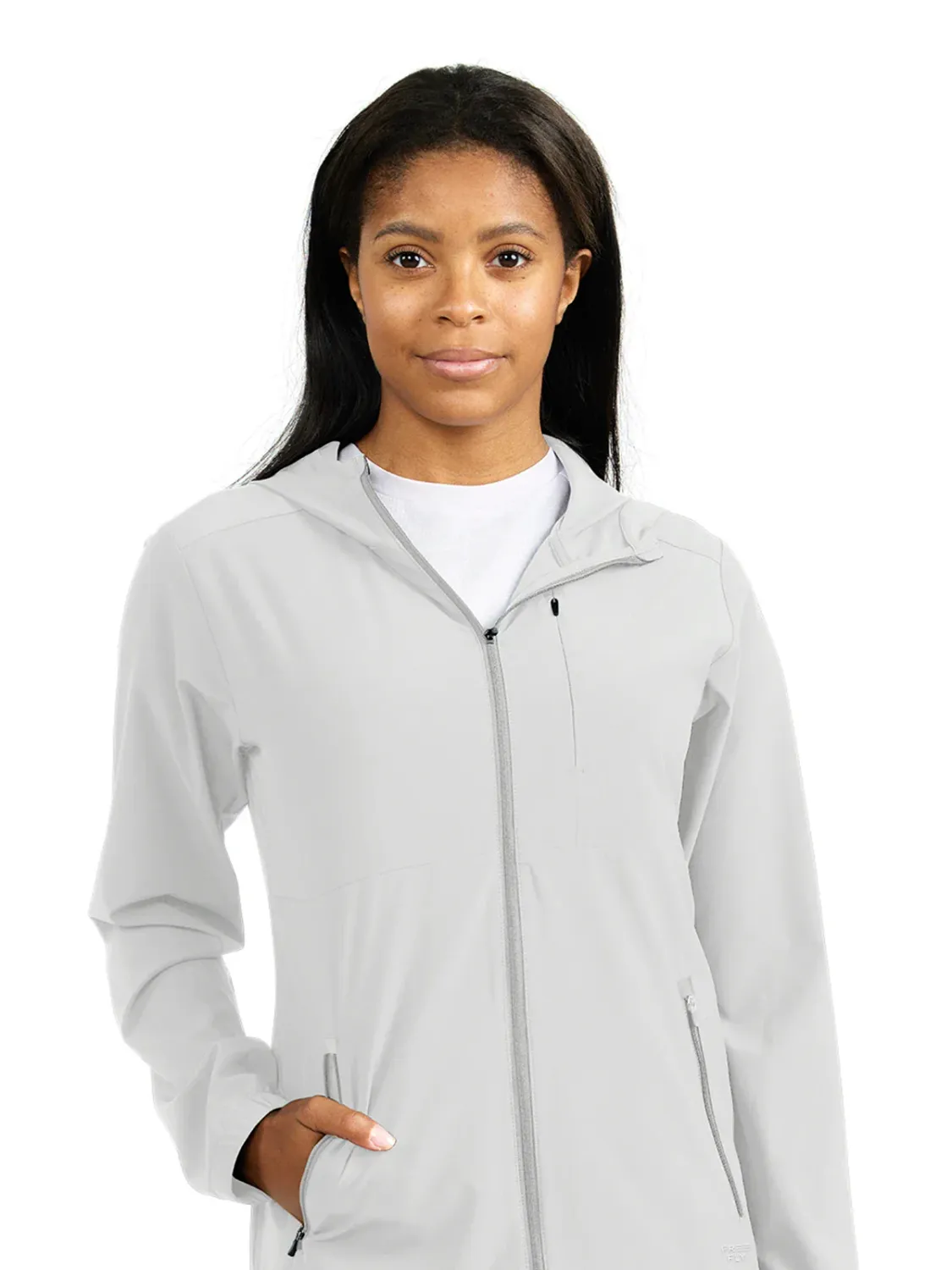Free Fly Women&#39;s Breeze Jacket, Color: Light Grey, Size: XS