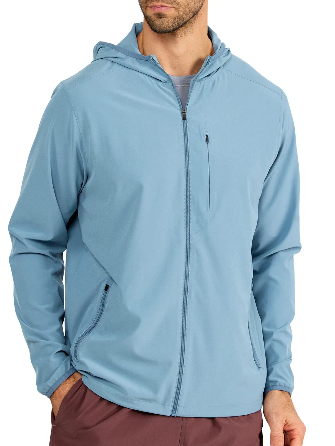 Free Fly Men&#39;s Breeze Jacket, Color: Blue Fog, Size: M