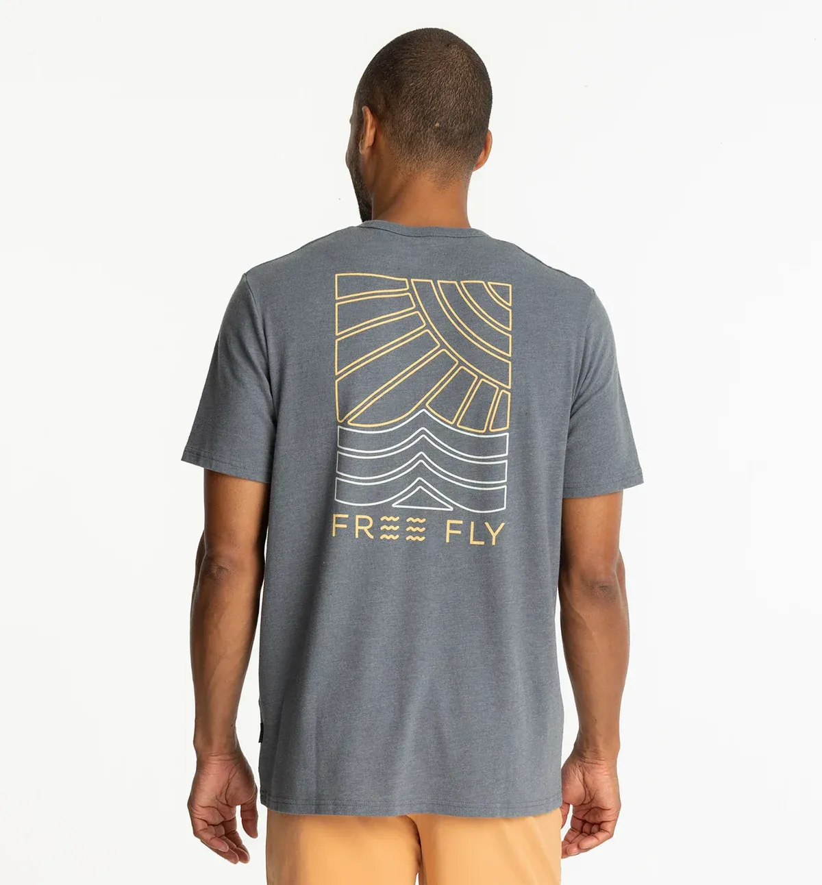 Free Fly Sun &amp; Surf Pocket Tee, Color: Heather Storm Cloud, Size: S