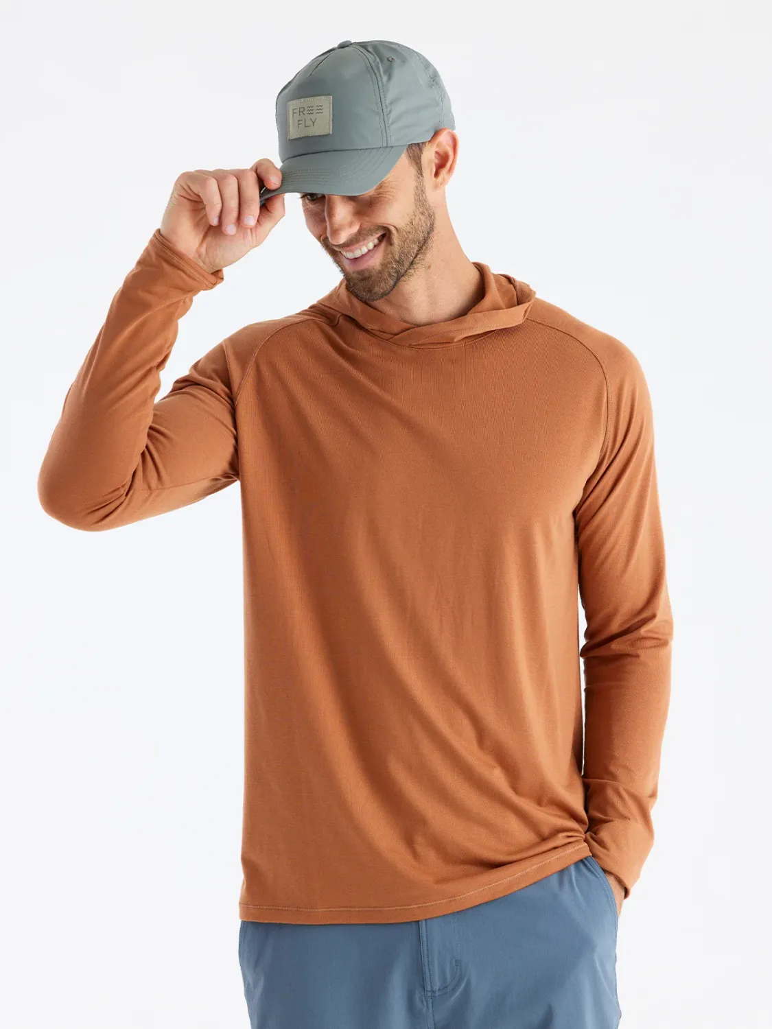 Free Fly Men&#39;s Elevate Hoodie, Color: Rust, Size: S