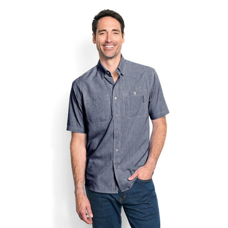Orvis Tech Chambray Short Sleeve Work Shirt