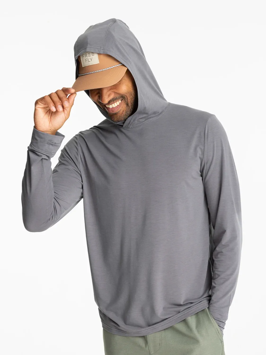 Free Fly Men&#39;s Elevate Lightweight Hoodie, Size: M, Color: Smoke