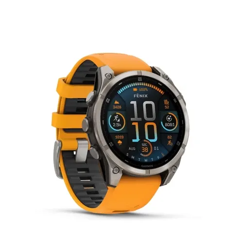 Garmin Fenix 8 47mm, Amoled/Sapphire - Graphite/Orange