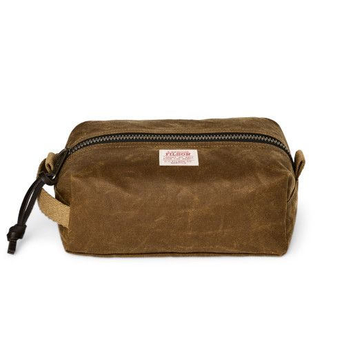 Filson Tin Cloth Travel Kit, Color: Dark Tan