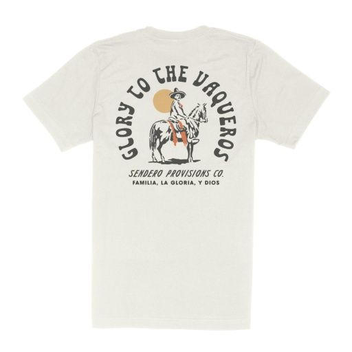 Sendero Vaqueros T-Shirt, Color: Vintage White, Size: XXL