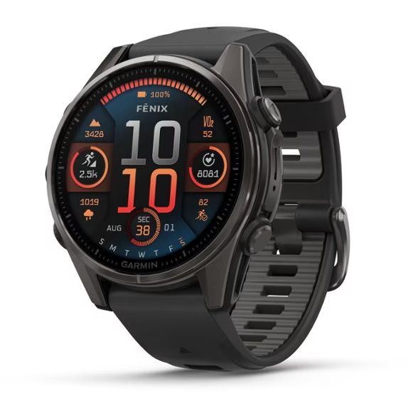Fenix 8 43mm, Amoled/Saphire - Carbon Grey/Black