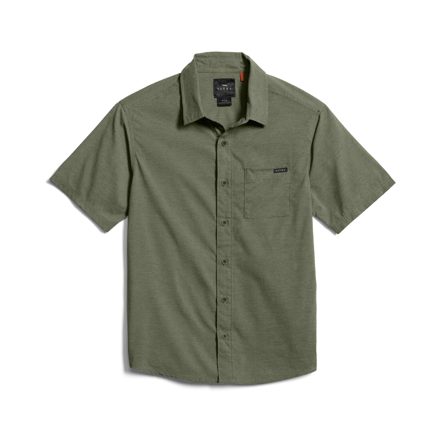 Sitka Mojave Short Sleeve Shirt, Color: Olive Green Tonal Print, Size: M
