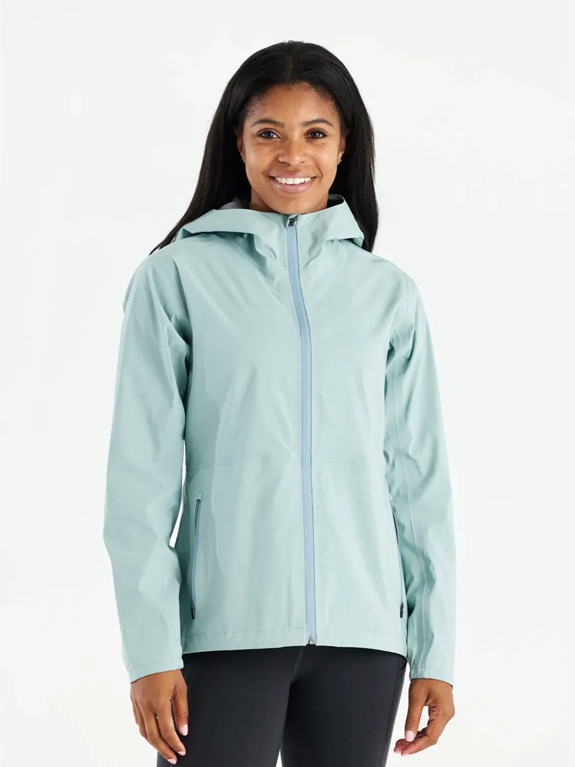Free Fly Women&#39;s Cloudshield Rain Jacket, Color: Ocean Mist, Size: XS