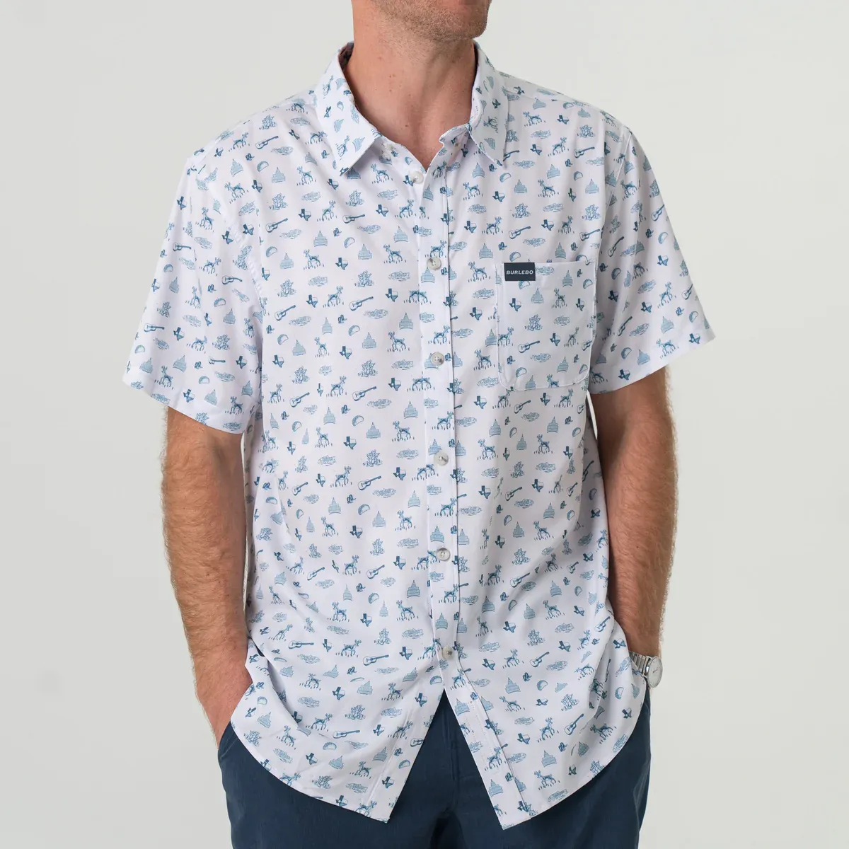 Burlebo Performance Button Up- Lone Star State