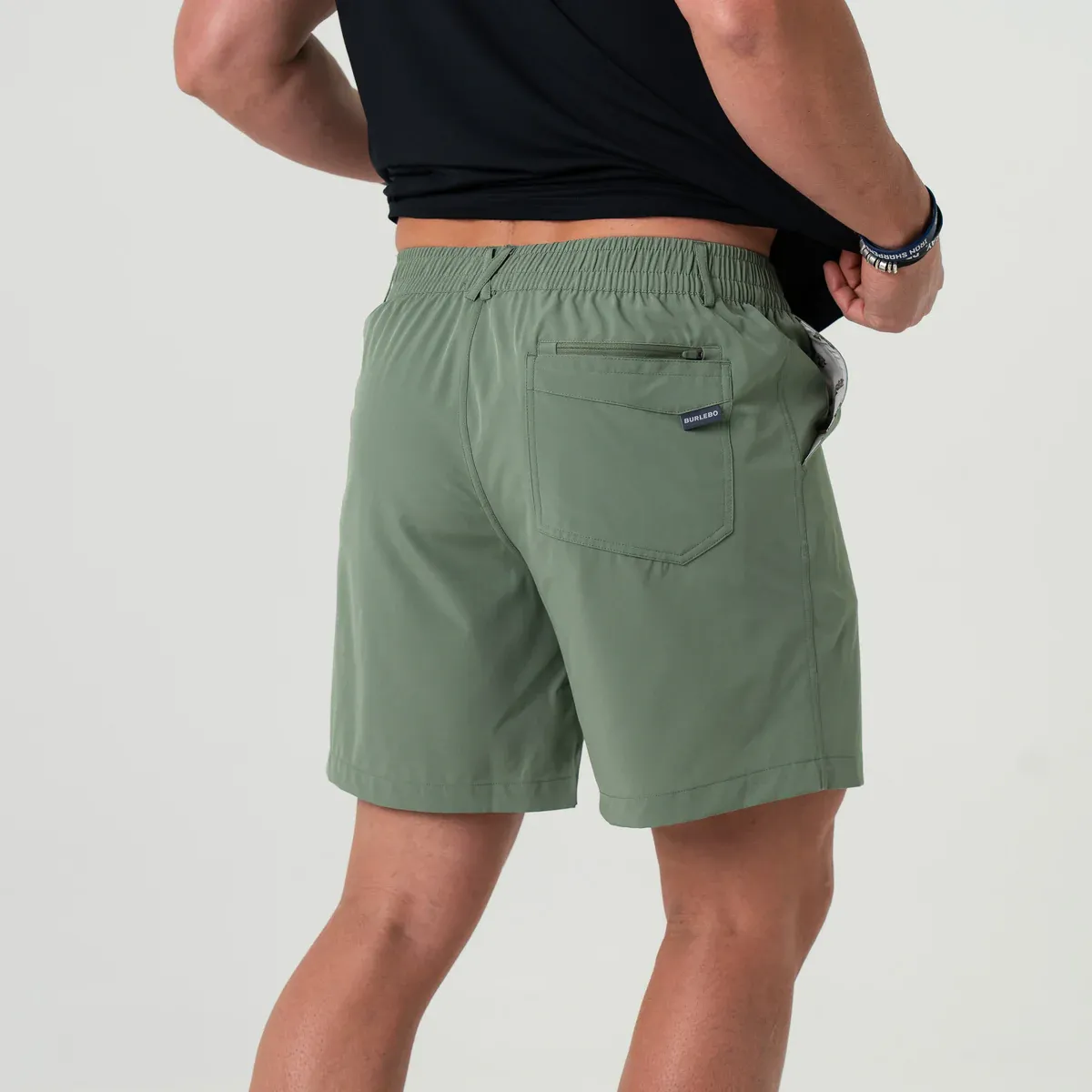 Burlebo Everyday Short-Light Sage-Fish Toss Pocket