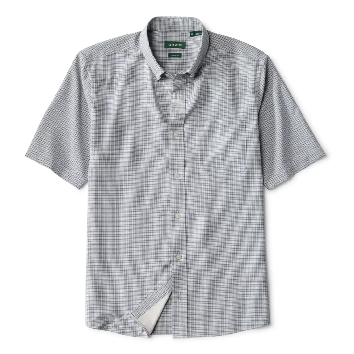 Orvis Out Of The Office Short Sleeve Shirt, Color: Carbon/White, Size: M