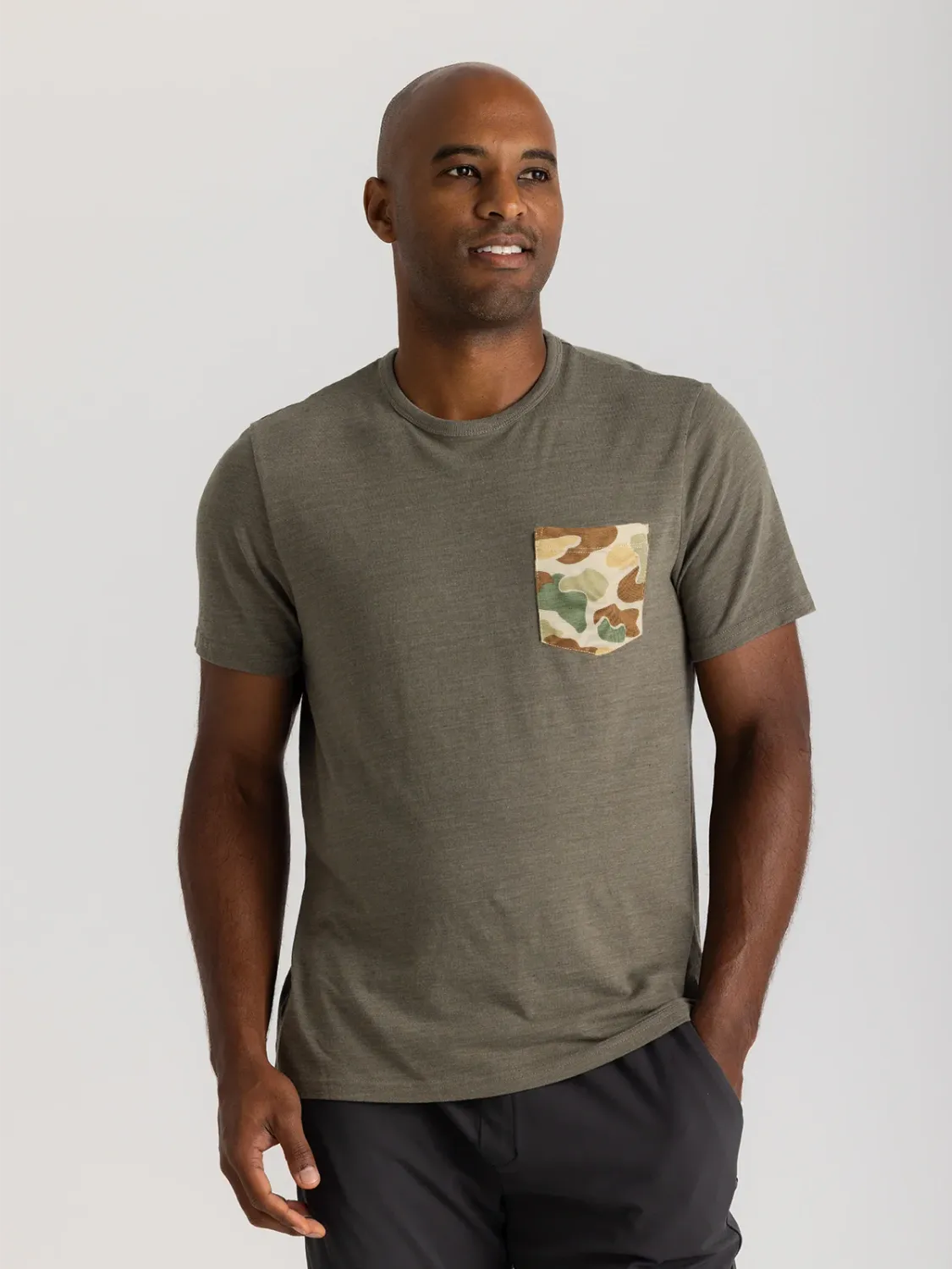 Free Fly Vintage Camo Pocket Tee