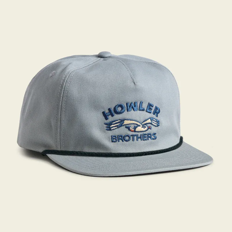 Howler Unstructured SnapBack Hats: Lone Gull: Stone Blue