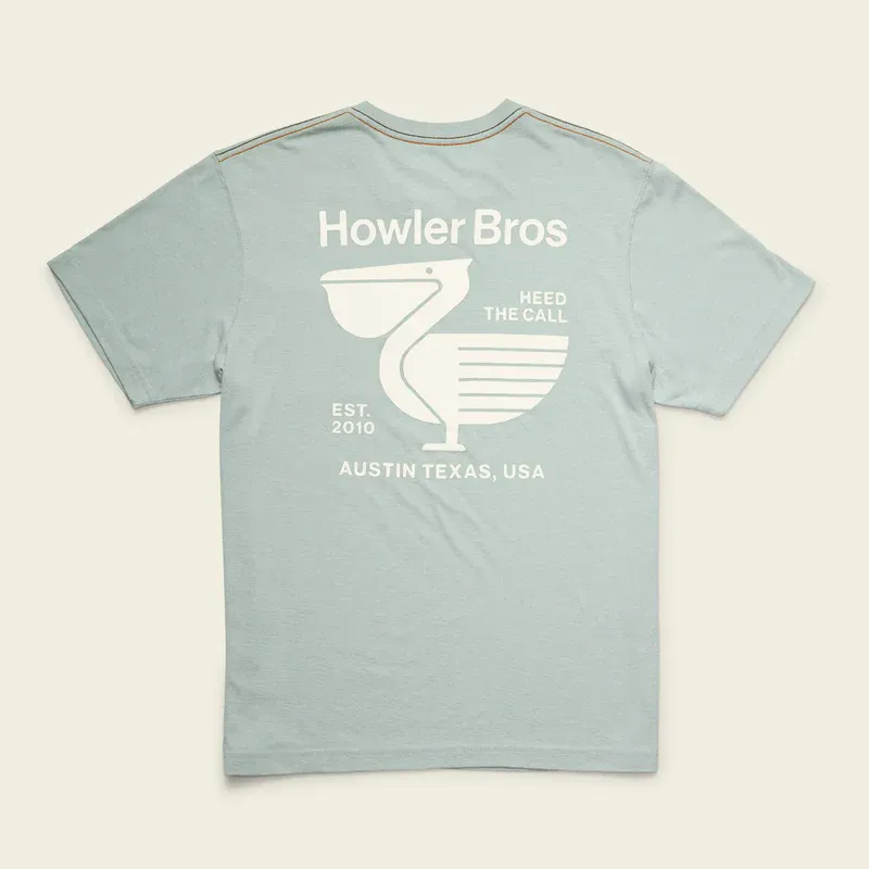 Howler Pocket T-Shirt: Pelican Postage: Puritan Grey