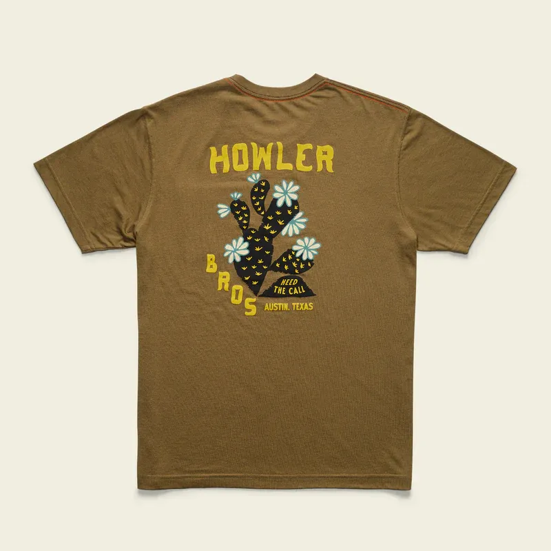 Howler Pocket T-Shirt: Prickly Pear: Ivy Green