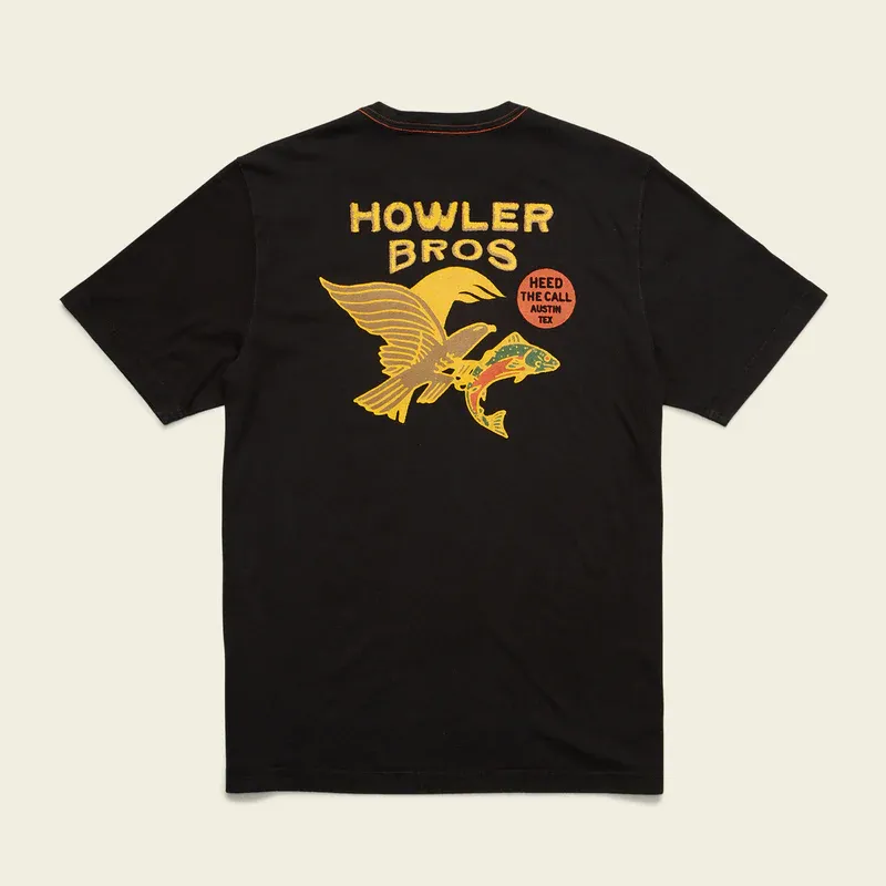 Howler Cotton Pocket T-Shirt: Osprey Prey: Black