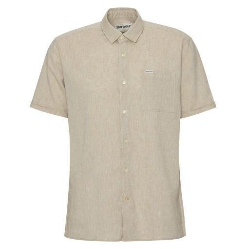 Barbour Nelson s/s Summer Fit Shirt, Size: M, Color: Stone