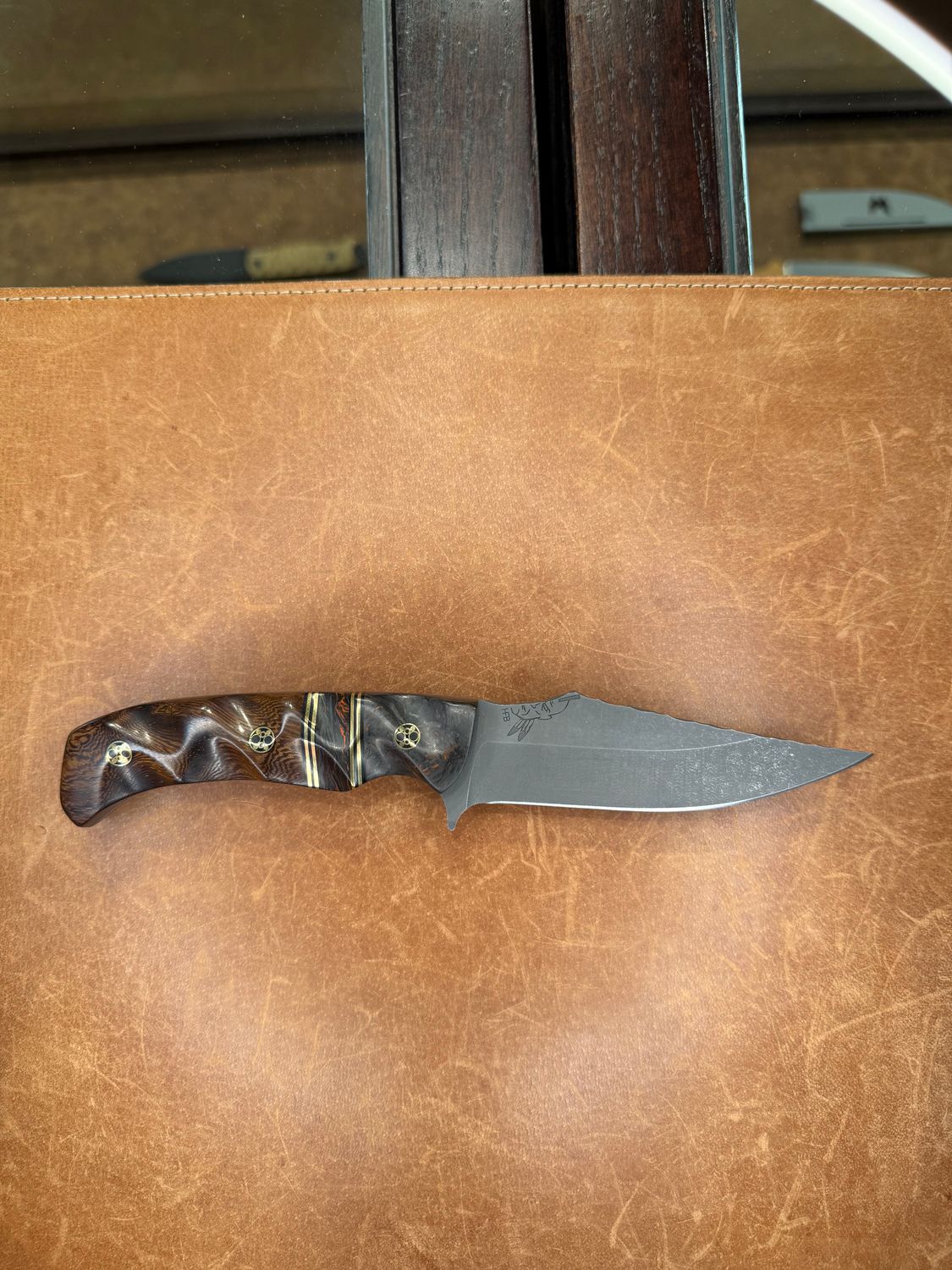 Half Face Blades Red Cloud - Guava, G10, Micarta