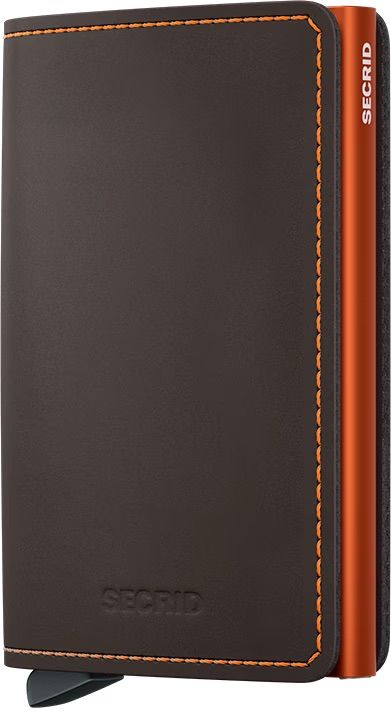 Slimwallet Matte Truffle &amp; Orange