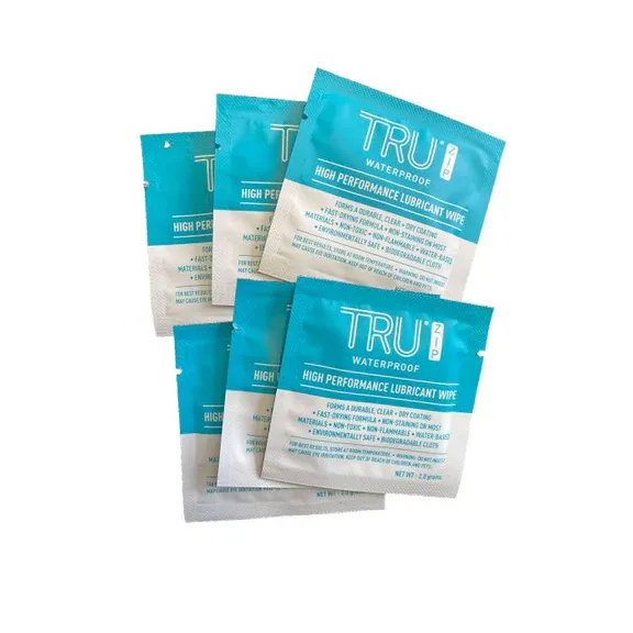 TruZip Lubricant Wipes- 6 Pack