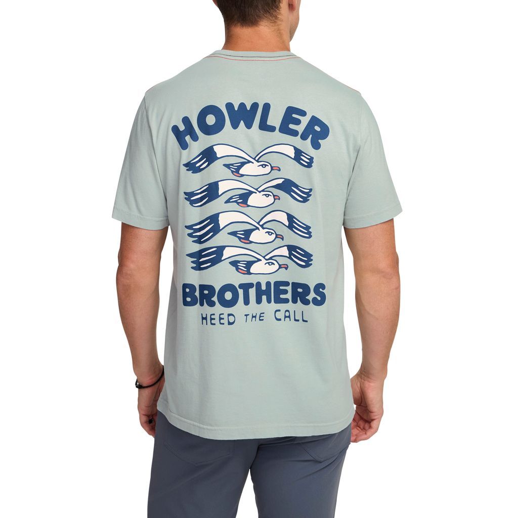 Howler Cotton T-Shirt Flocka Seagulls: Puritan Grey