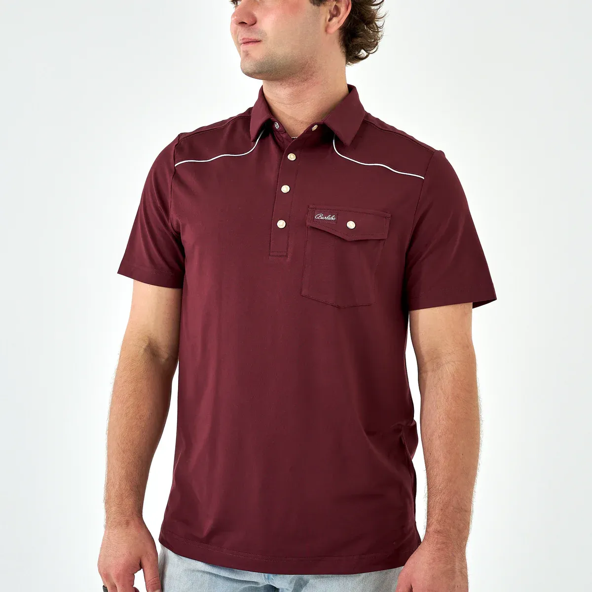 Burlebo Performance Polo, Size: S, Color: Maroon