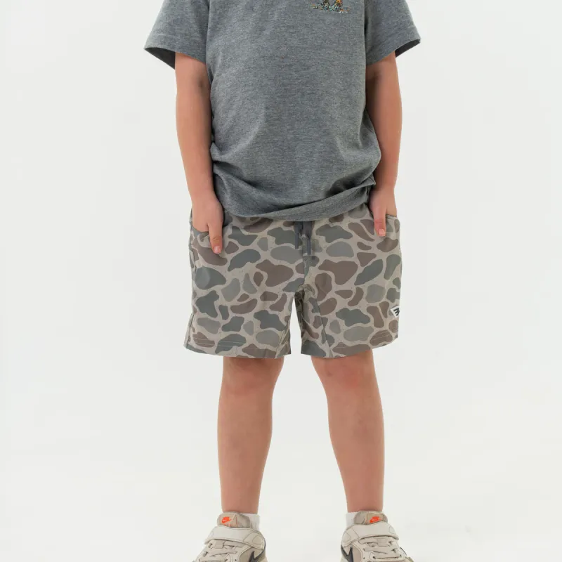Burlebo Youth Athletic Short- Classic Deer Camo