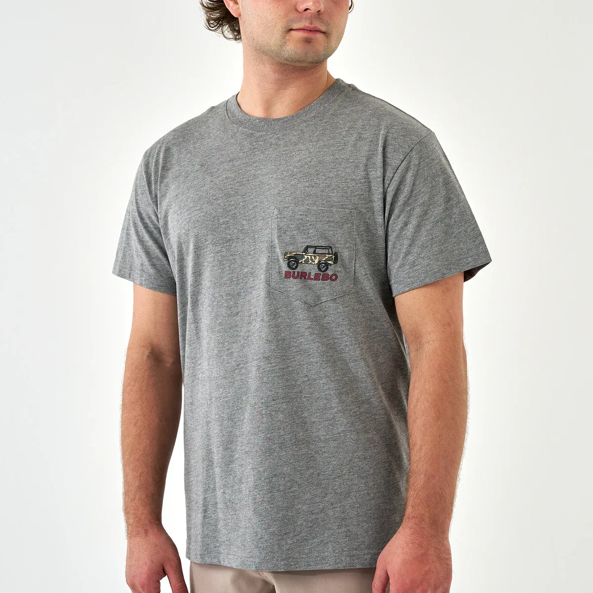 Burlebo Adult SS Tee- Off Road Bronco-Dark Heather Grey