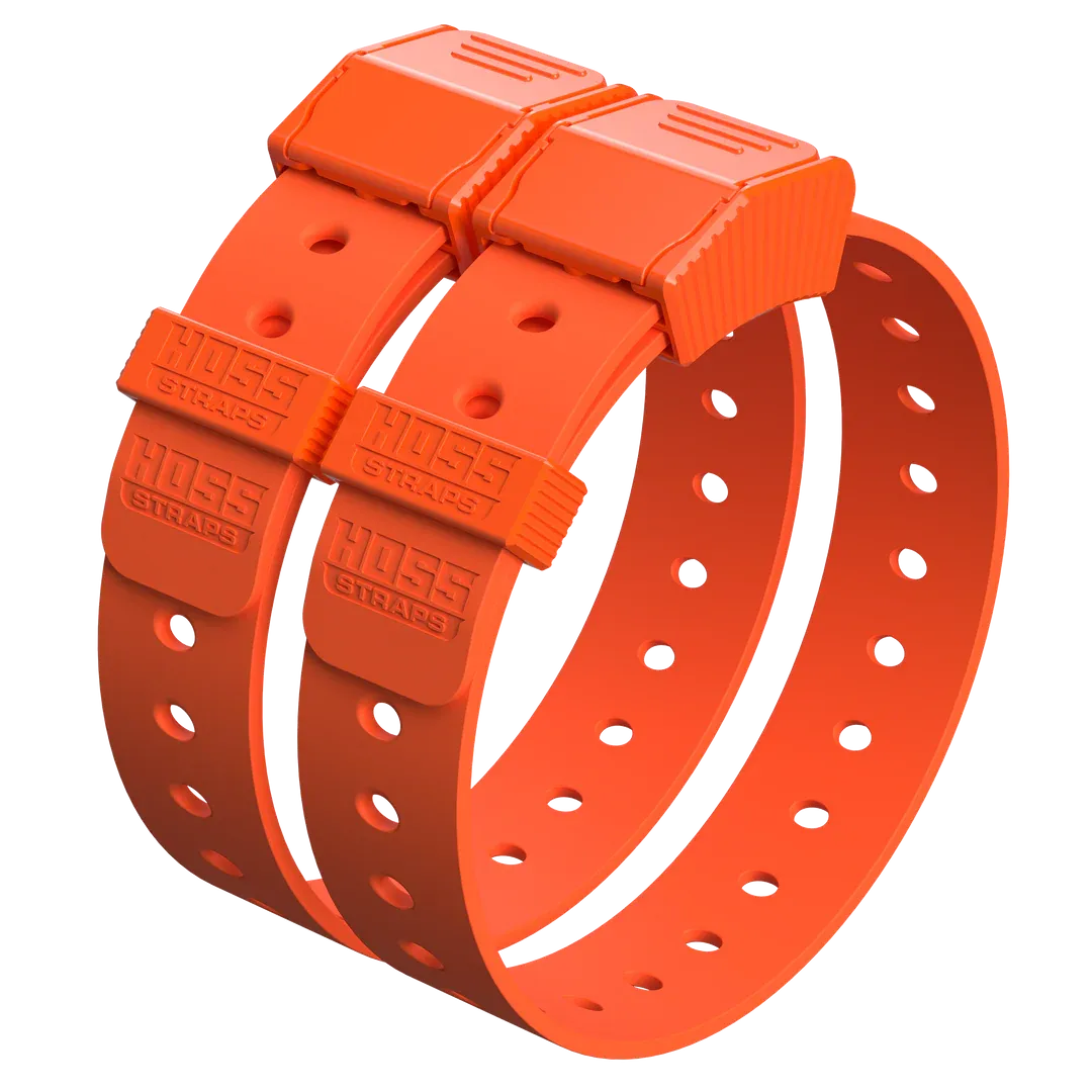 Hoss Straps: 24 Inch Strap- 2 Pack, Color: Hunter Orange