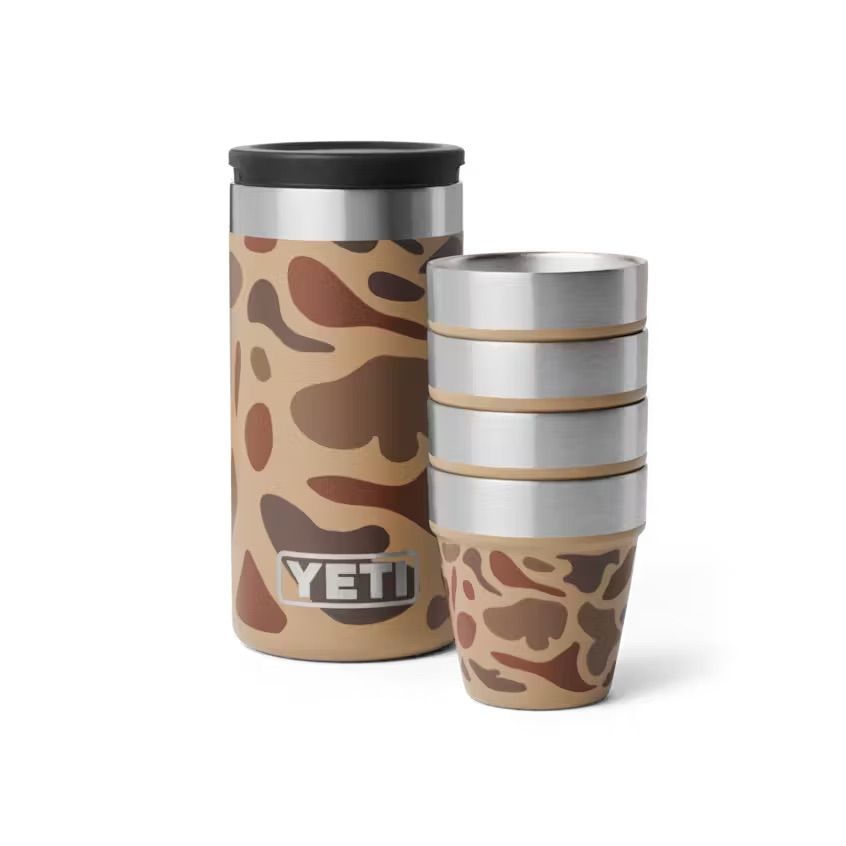 Yeti Shot Glasses &amp; Case Wetlands Camo
