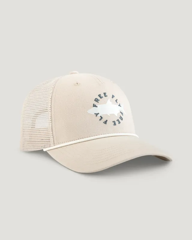 Free Fly Target Species Trucker Hat- Stone