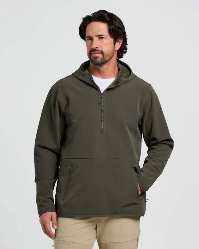 Free Fly Men's Gridback Fleece Anorak Hoodie