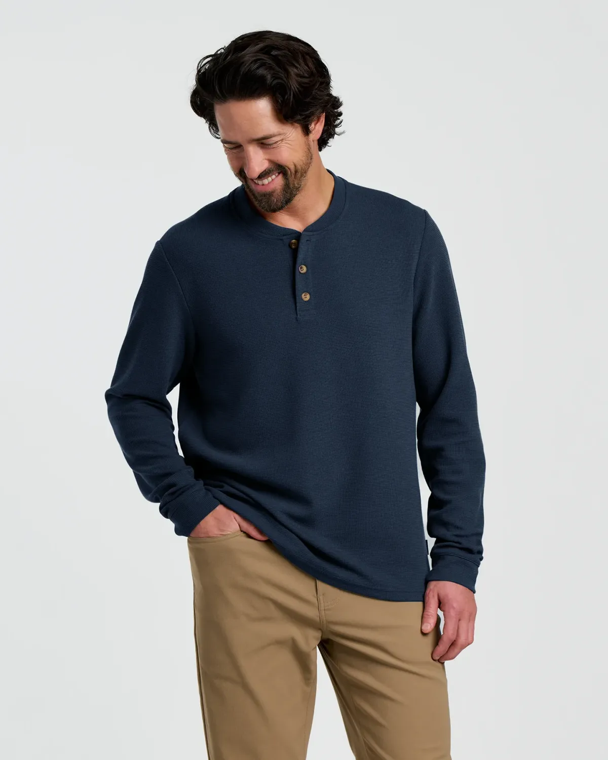 Free Fly Men&#39;s Waffle Long Sleeve Henley