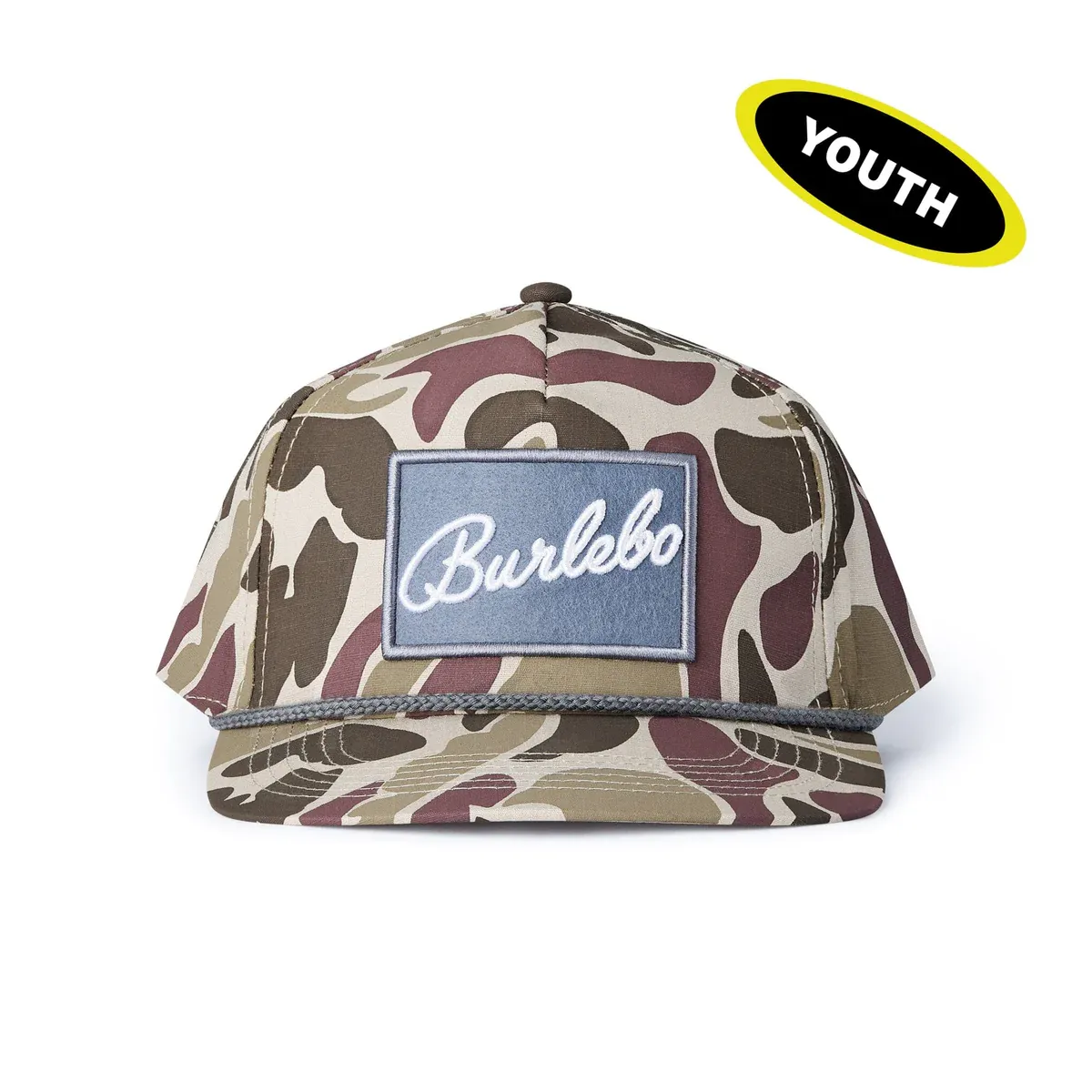 Burlebo Youth Cap- Grey Patch- Camo