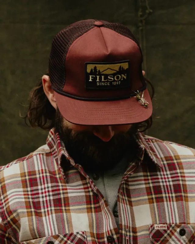 Filson Scenic Trucker Mesh Cap Redwood