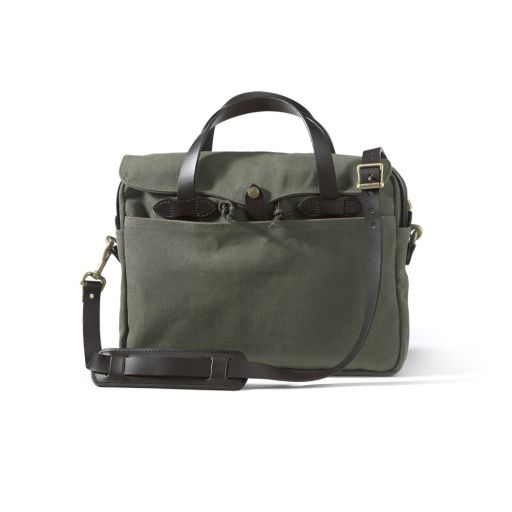 Filson Original Briefcase, Color: Ottergreen, Size: OS - Brass