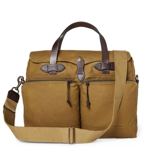 Filson 24 Hour Tin Briefcase, Color: Dark Tan