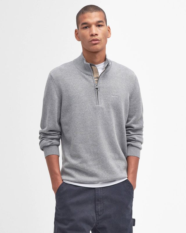 Barbour Cotton Half Zip Knitted Jumper