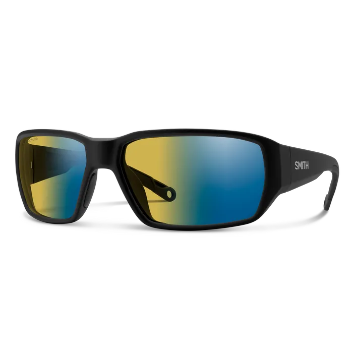 Smith Hookset Matte Black|ChromaPop Glass Polarchromic Yellow Blue Mirror