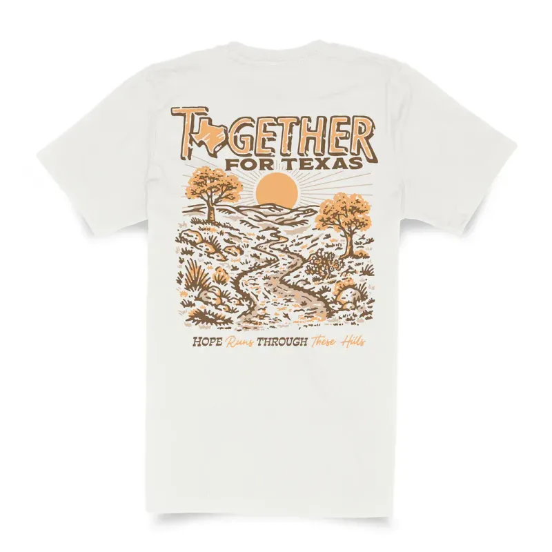 Sendero Together For Texas T-Shirt- White