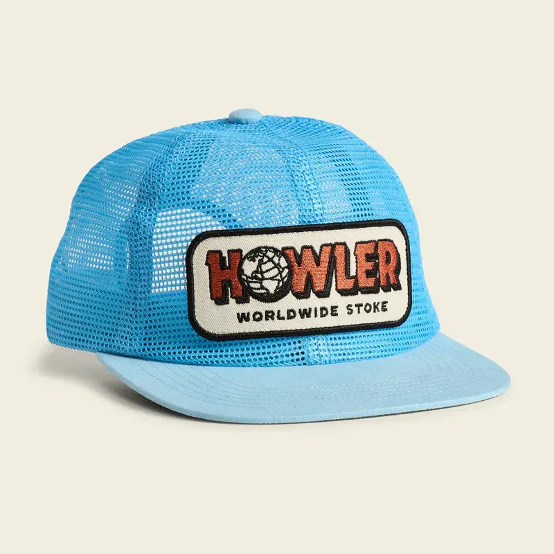 Howler Unstructured Snapback Hat: Worldwide Stoke: Light Blue