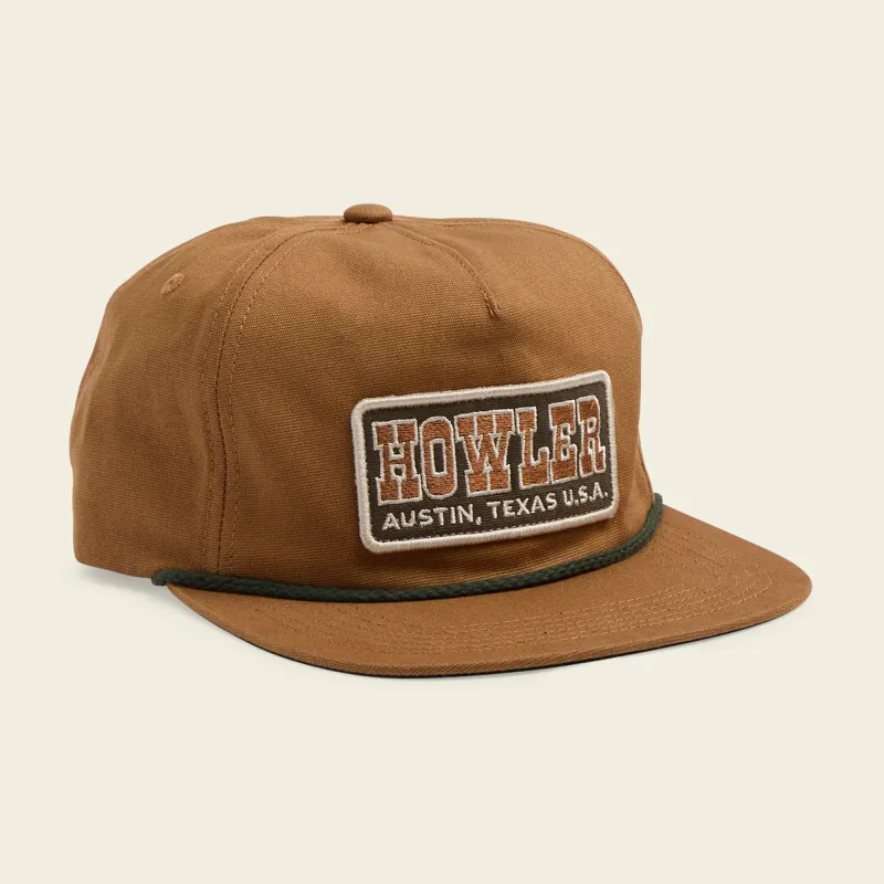 Howler Unstructured Snapback Hats: Howler Slab: Duck Brown