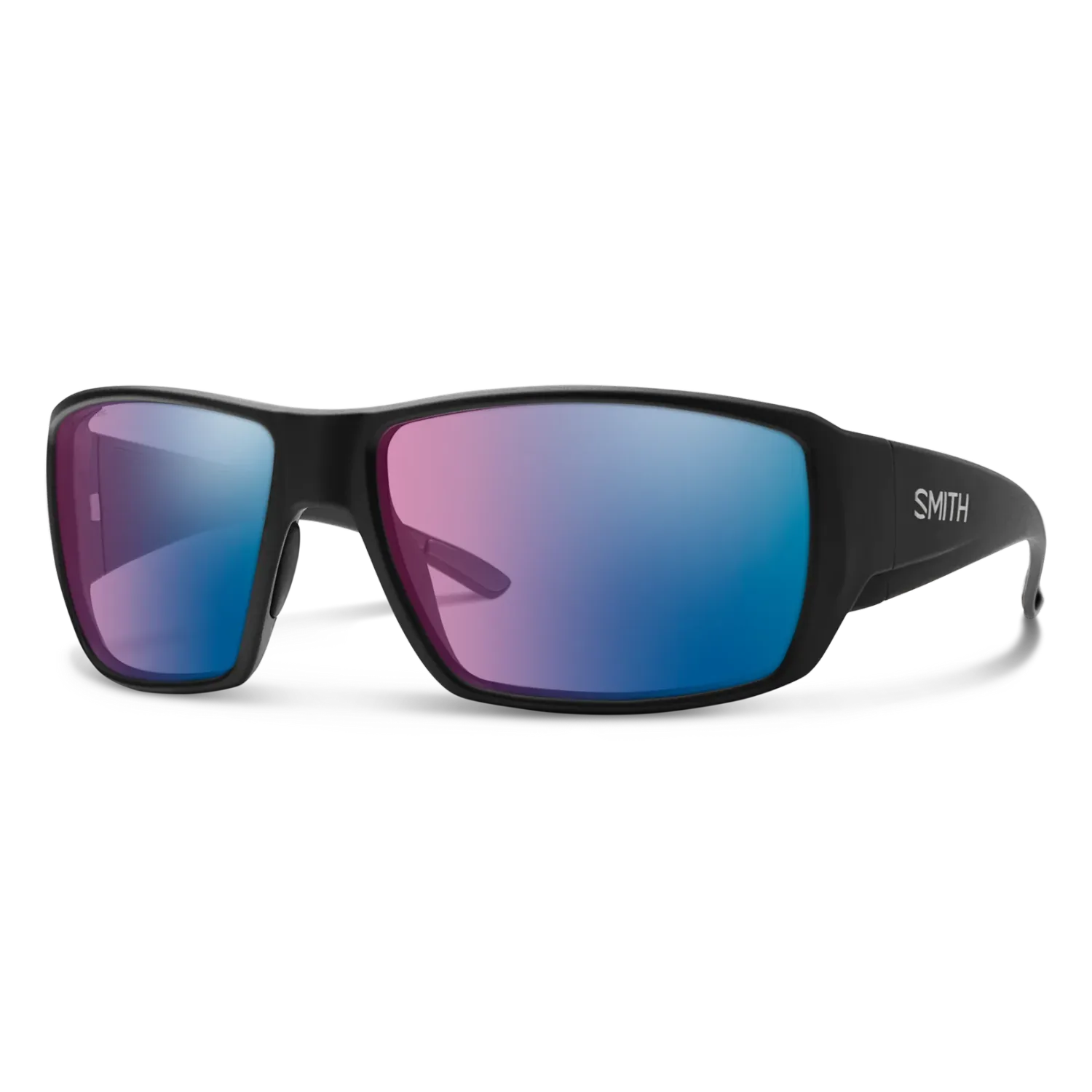 Smith Guide's Choice Matte Black Chromapop Glass Polarchromic Glass Rose Blue Mirror