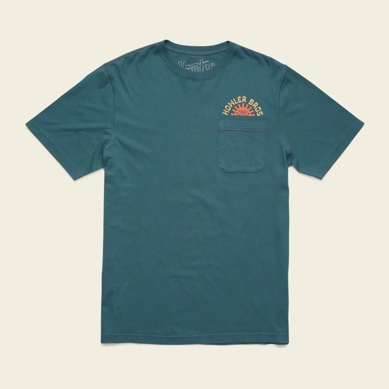 Howler Cotton Pocket T-Shirt- Super Bueno Sol: Storm
