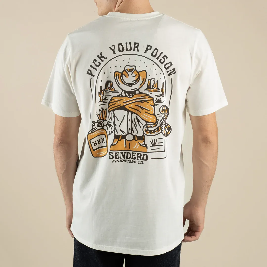 Sendero Pick Your Poison T-Shirt- Vintage White