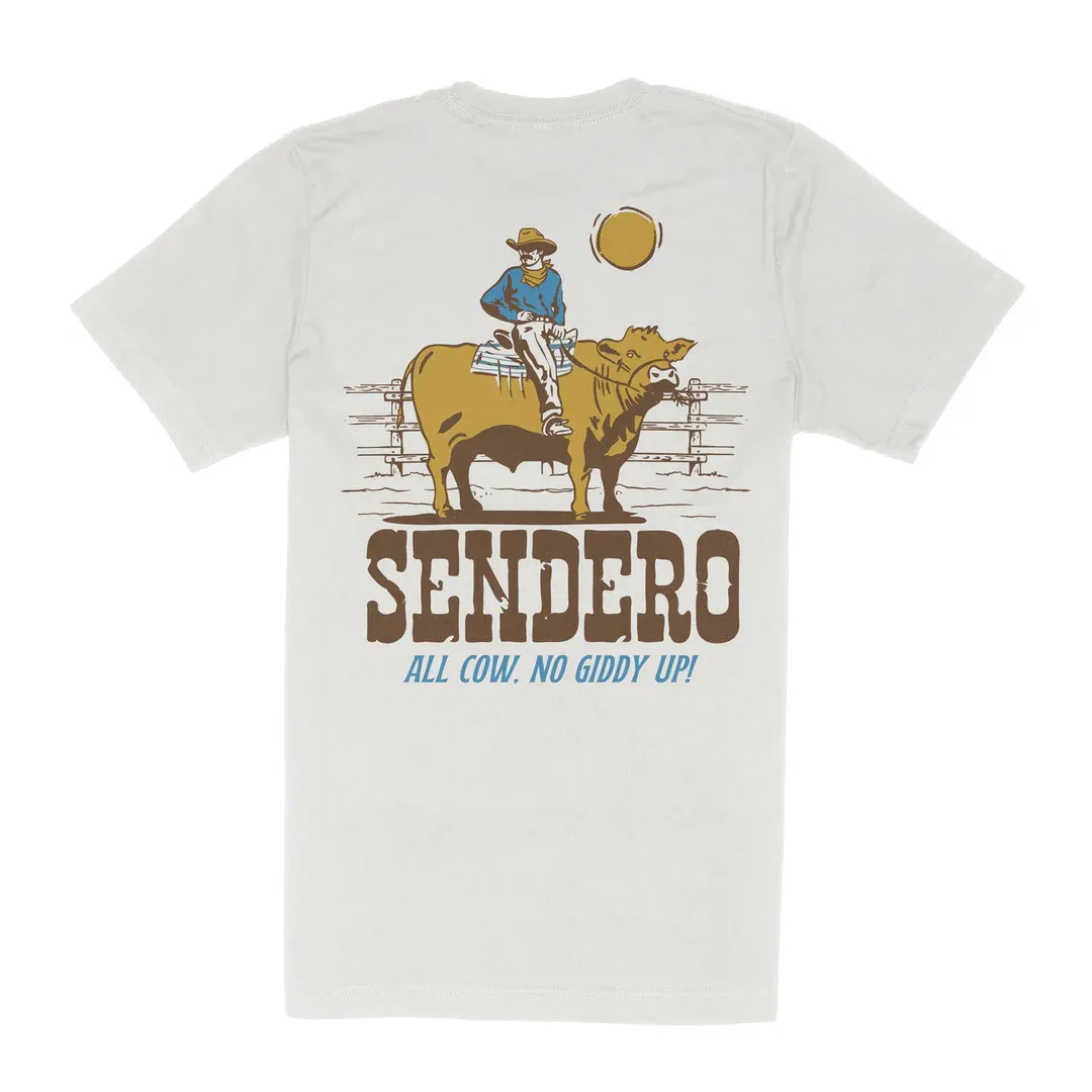 Sendero All Cow T-Shirt- Vintage White