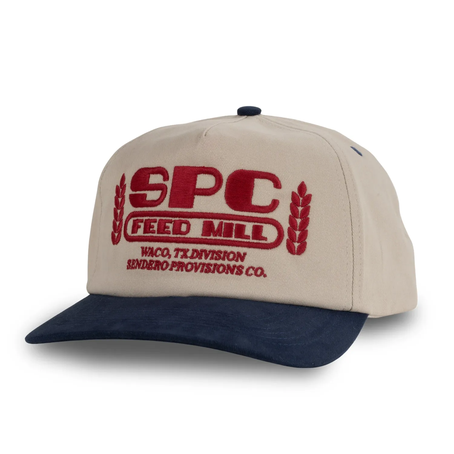 Sendero Feed Mill Hat- Cream/ Navy
