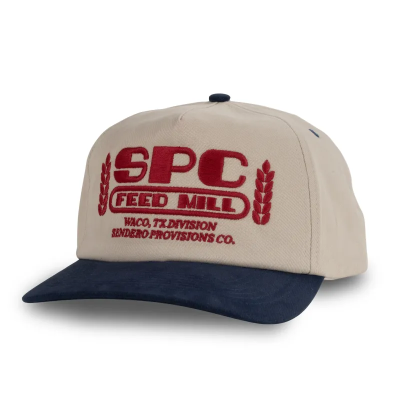 Sendero Feed Mill Hat- Cream/ Navy